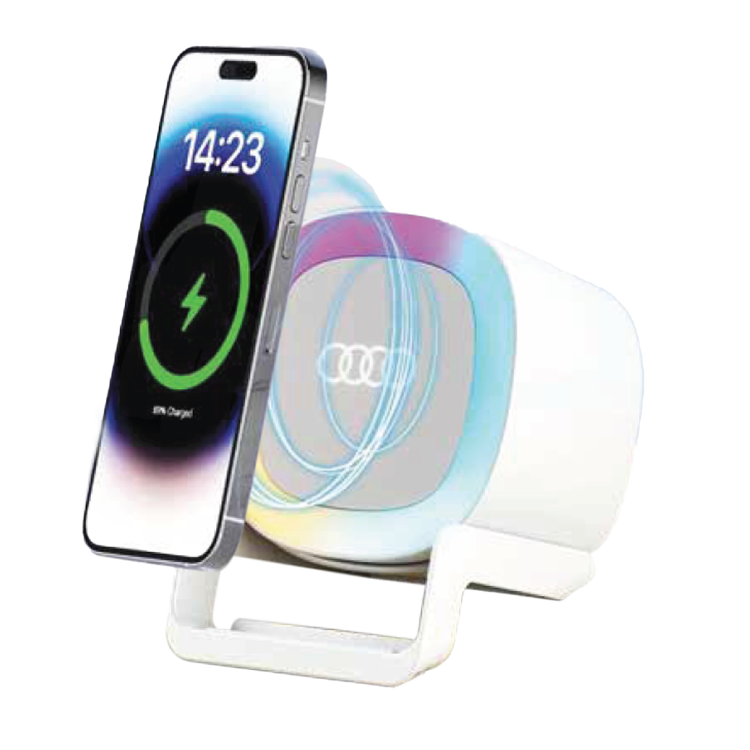 5 IN 1 NIGHT LIGHT SPEAKER WITH WIRELESS CHARGER AND PHONE HOLDER