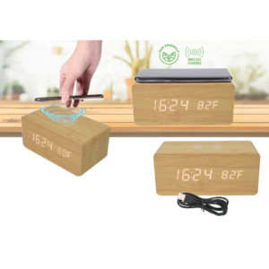 DIGITAL ALARM CLOCK WITH WIRELESS CHARGER
