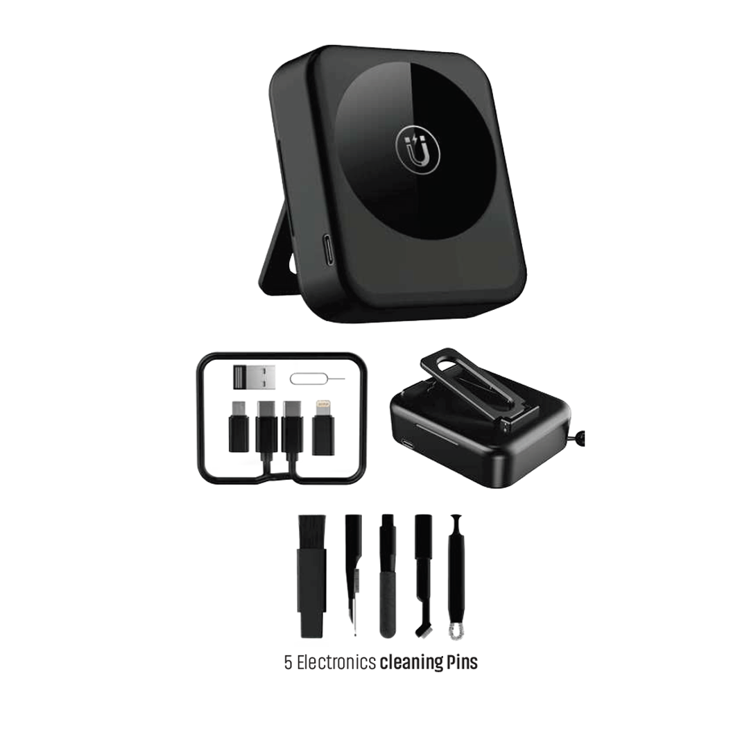 6 IN WIRELESS CHARGER (15W) with multi-cables and cleaning kit