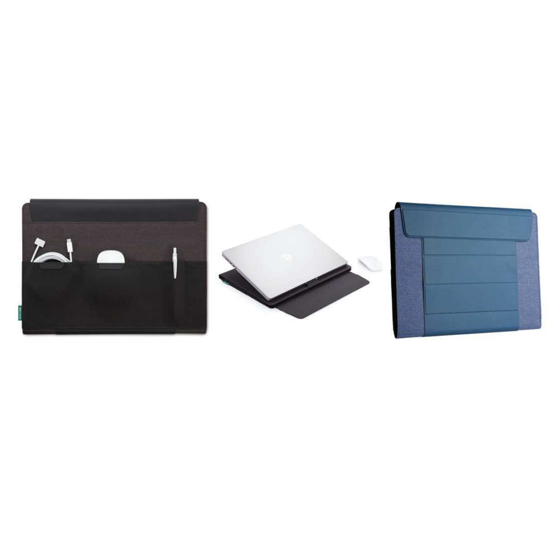 2-in-1 design for laptop sleeve and workstation