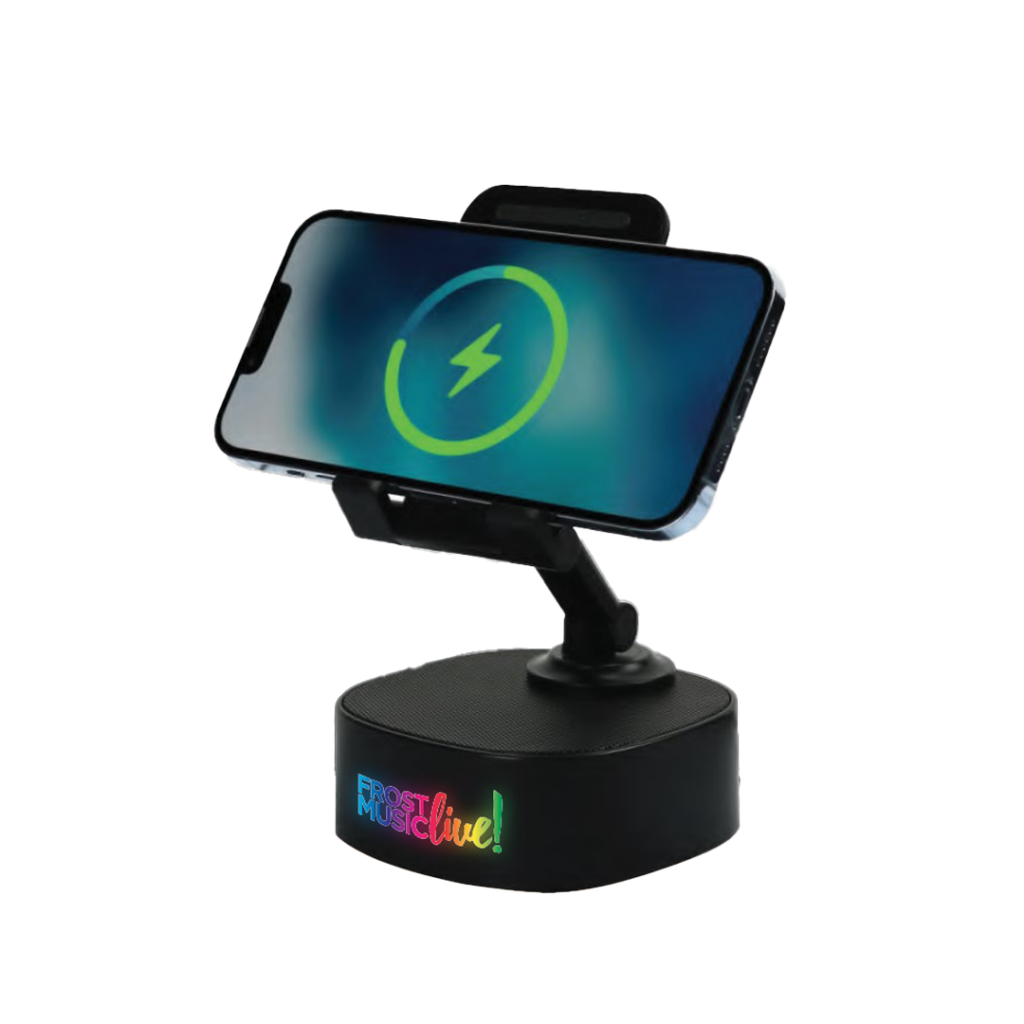 Wireless Charger Bluetooth Light-up Logo Speaker