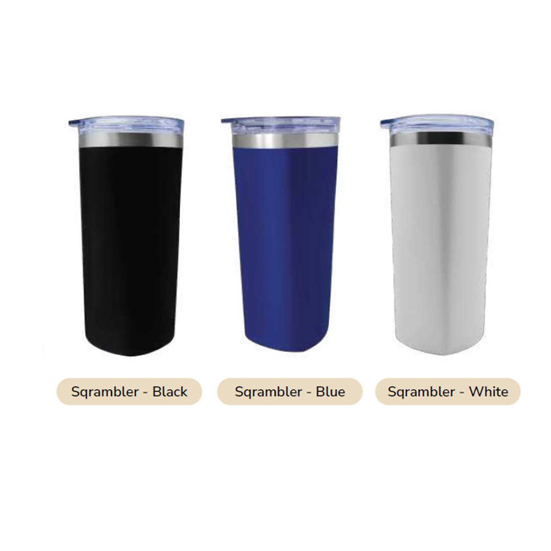 Stainless steel tumbler with straw