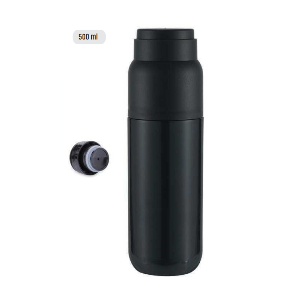 Double walled stainless steel vacuum flask