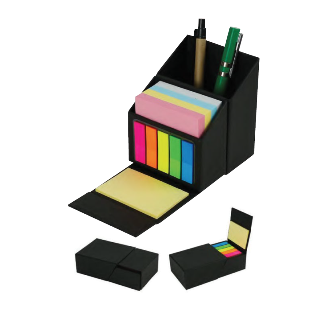 Foldable Memo Pad Sets with Stationery and Pen Holder