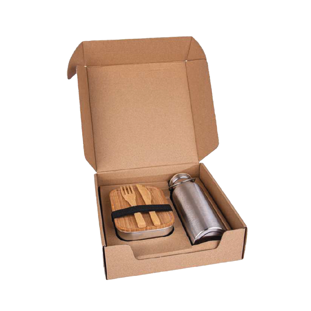Set of Eco Lunch Box & Vacuum Bottle