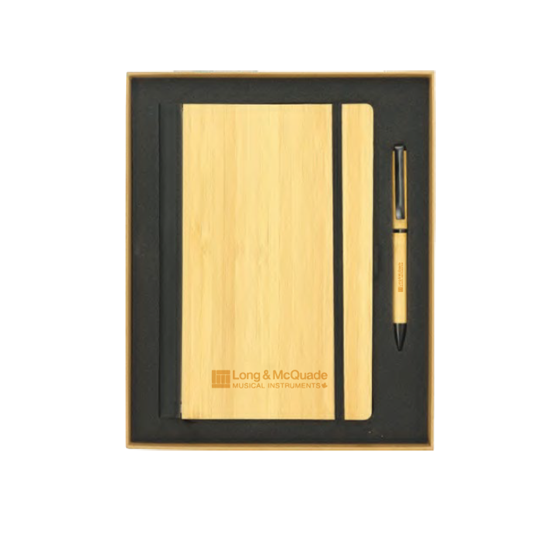 Bamboo Notebook and Pen Gift Set